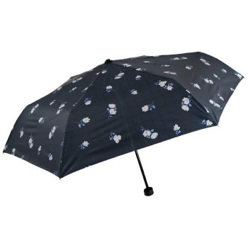 アテイン 傘 晴雨兼用ミニ グリッドフラワー　ブラック 6782