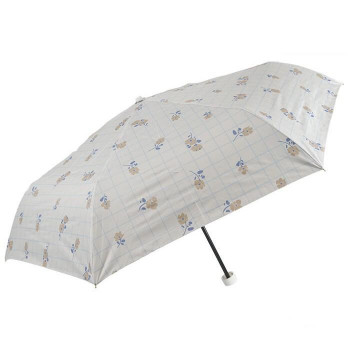 アテイン 傘 晴雨兼用ミニ グリッドフラワー　オフ白 6782