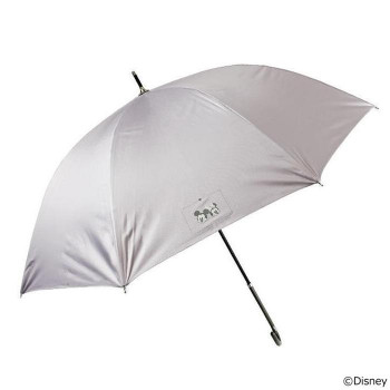 アテイン 傘 晴雨兼用手開き ミッキー＆ミニー55cm　グレー 6733