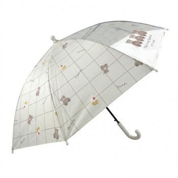 アテイン 傘 レトロベアー50cm　アイボリー 1380