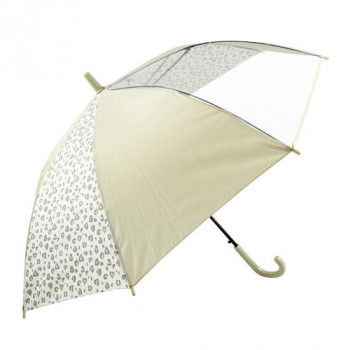 アテイン 傘 レオパード・張分け55cm　ベージュ 1386