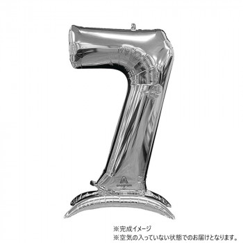 AG50インチ　バルーン　スタンドアップナンバーズ7 シルバー ANG45381 風船 バルーン