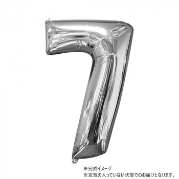 AG 26インチ バルーンレター　シルバー　数字7　ANG31961 風船 バルーン