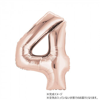 AG 26インチ バルーンレター　ローズゴールド　数字4　ANG36598 風船 バルーン