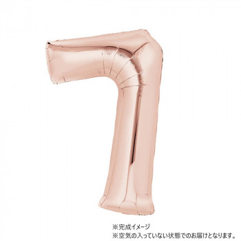 AG 26インチ バルーンレター　ローズゴールド　数字7　ANG36602 風船 バルーン