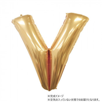 34インチレターバルーン　ゴールド （ V ）BLT00923 風船 バルーン
