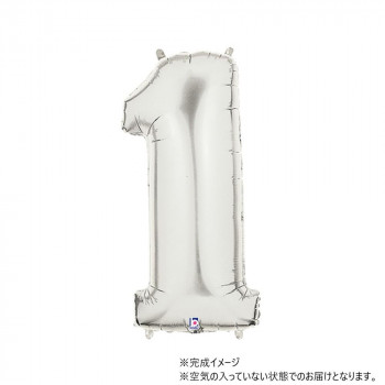 34インチレターバルーン　シルバー　数字（ 1 ）BLT15841 風船 バルーン
