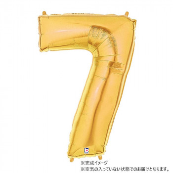 34インチレターバルーン　ゴールド　数字（ 7 ）BLT00847 風船 バルーン