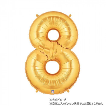 34インチレターバルーン　ゴールド　数字（ 8 ）BLT00848 風船 バルーン