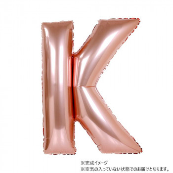 34インチレターバルーン ローズゴールド イニシャル（ K ）BLT02911 風船 バルーン
