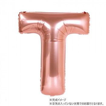 34インチレターバルーン ローズゴールド イニシャル（ T ）BLT02920 風船 バルーン