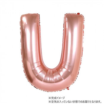 34インチレターバルーン ローズゴールド イニシャル（ U ）BLT02921 風船 バルーン