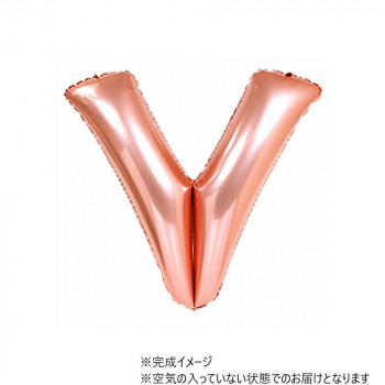 34インチレターバルーン ローズゴールド イニシャル（ V ）BLT02922 風船 バルーン