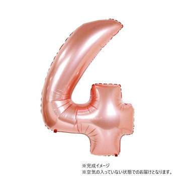 34インチレターバルーン ローズゴールド 数字（ 4 ）BLT00814 風船 バルーン
