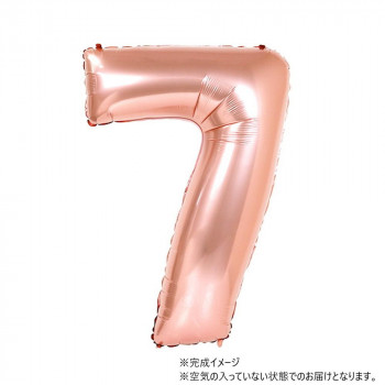 34インチレターバルーン ローズゴールド 数字（ 7 ）BLT00817 風船 バルーン