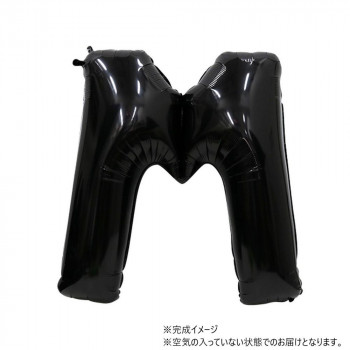 34インチレターバルーン　ブラック　イニシャル（　M　）BLT03913 風船 バルーン
