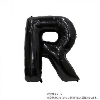 34インチレターバルーン　ブラック　イニシャル（　R　）BLT03918 風船 バルーン