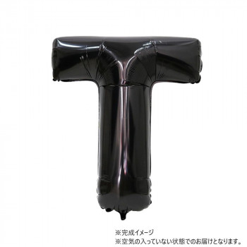 34インチレターバルーン　ブラック　イニシャル（　T　）BLT03920 風船 バルーン
