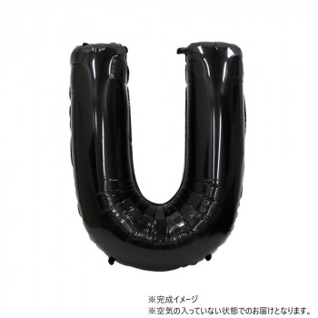 34インチレターバルーン　ブラック　イニシャル（　U　）BLT03922 風船 バルーン