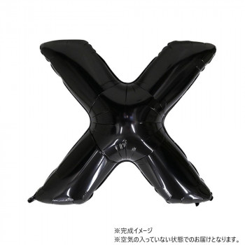34インチレターバルーン　ブラック　イニシャル（　X　）BLT03925 風船 バルーン