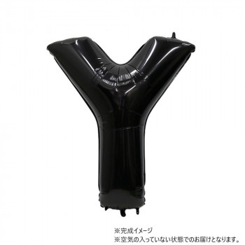 34インチレターバルーン　ブラック　イニシャル（　Y　）BLT03926 風船 バルーン