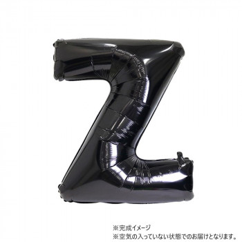 34インチレターバルーン　ブラック　イニシャル（　Z　）BLT03927 風船 バルーン