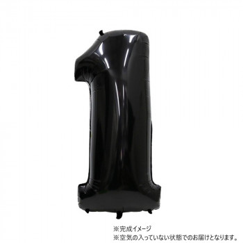 34インチレターバルーン　ブラック　数字（　1　）BLT00821 風船 バルーン