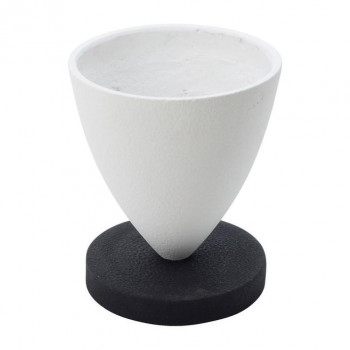 YDM インテリアグリーン　樹木用ポット WHITE BLACK POT L PED-0063
