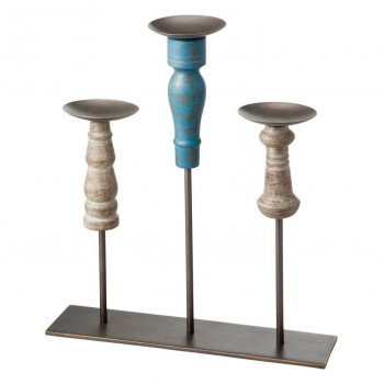 YDM　インテリア オブジェ TRIPLE CANDLE HOLDER PED-0026