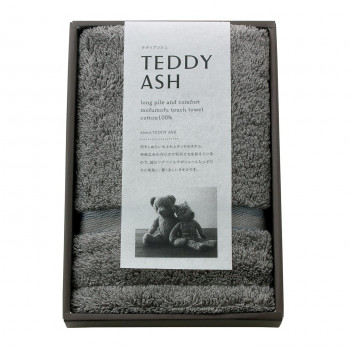 トクダタオル TEDDY ASH （テディアッシュ） ハンドタオル グレー 80006