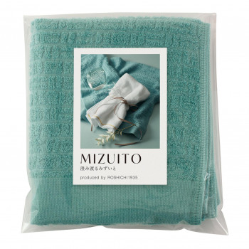 トクダタオル MIZUITO 澄みわたるみずいと フェイスタオル(PP袋入)ブルーグリーン 39010