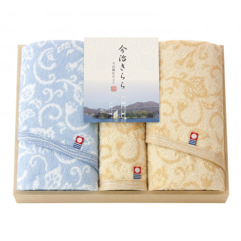 トクダタオル 今治きらら 木箱入タオルセット 53040