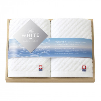 トクダタオル 今治 The WHITE(ザ ホワイト) 木箱入りタオルセット 65520