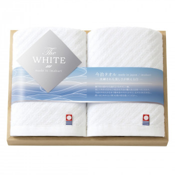 トクダタオル 今治 The WHITE(ザ ホワイト) 木箱入りタオルセット 65530