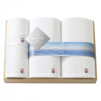 トクダタオル 今治 The WHITE(ザ ホワイト) 木箱入りタオルセット 65580