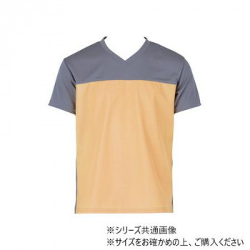 フットマーク　入浴介護Tシャツ　L オレンジ 403340