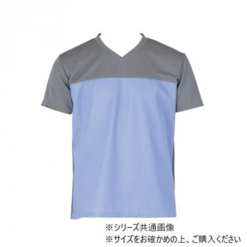 フットマーク　入浴介護Tシャツ　LL ブルー 403340