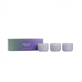 MOELLEUX(モワルー) ミニグラスキャンドル3個セット ベルベットムース IDML0203