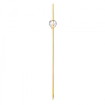 神堂 ビーズピックス クリア 7cm 50本 カラフルなビーズ珠をあしらったピック 飾り串 9490