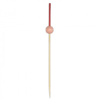神堂 玉かんざし串 ピンク 9cm 100本 カラフルなビーズ珠をあしらったピック 飾り串 8270