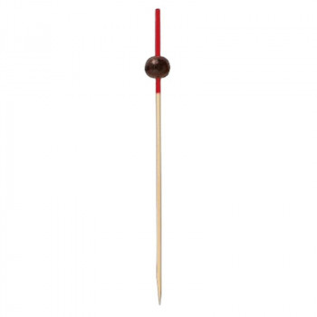 神堂 玉かんざし串 黒 9cm 100本 カラフルなビーズ珠をあしらったピック 飾り串 8269