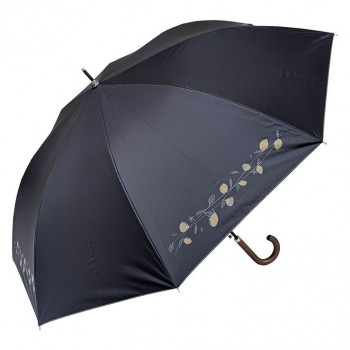 ローズ産業 傘 フローレンスケリー 晴雨兼用58cm 4駒レモン柄 BK ブラック 35581101