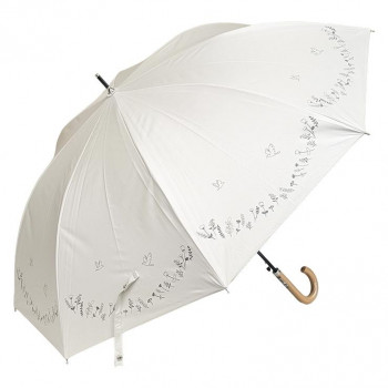 ローズ産業 傘 フローレンスケリー 晴雨兼用58cm 8駒小鳥柄 IV アイボリー 35581209