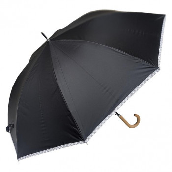 ローズ産業 傘 フローレンスケリー 晴雨兼用58cm パイピングチェック柄 BK ブラック 35581301