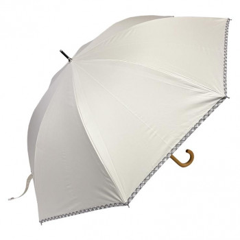 ローズ産業 傘 フローレンスケリー 晴雨兼用58cm パイピングチェック柄 IV アイボリー 35581309