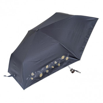ローズ産業 折り畳み傘 フローレンスケリー 晴雨兼用55cm レモン柄 BK ブラック 61551101