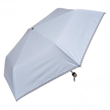 ローズ産業 折り畳み傘 フローレンスケリー 晴雨兼用55cm パイピングチェック柄 ライトグリーン 61551313