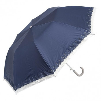 ローズ産業 折り畳み傘 RIC晴雨兼用55cm JPヒートカット切継ぎ NV ネイビー 61552102