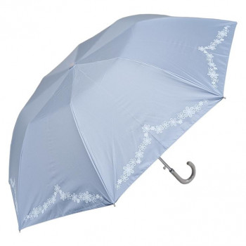 ローズ産業 折り畳み傘 RIC晴雨兼用55cm JP花レース柄 SX サックス 61552321