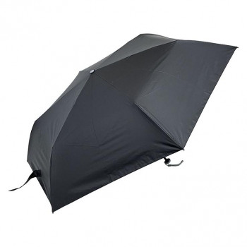 ローズ産業 折り畳み傘 RIC晴雨兼用55cm 軽量スリム無地 BK ブラック 61551901